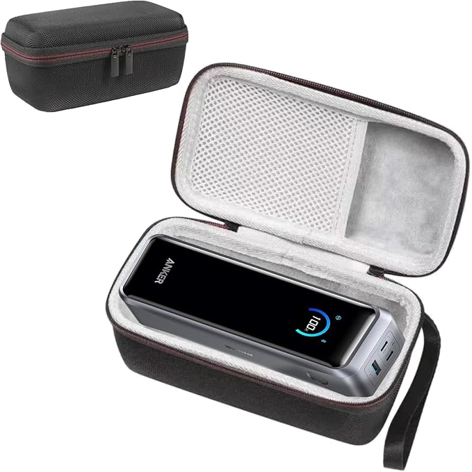 Carrying Case for Anker Prime Power Bank 300W 26,250mAh,Hard Shell Oxford Cloth Protective Carrying Case, Portable Travel Storage Bag for Anker Prime Power Bank,Shockproof,Black
