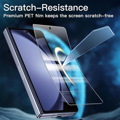 JETech Front Screen Protector for Samsung Galaxy Z Fold 5, 3-Pack | Full-Coverage PET Film, HD Clear, Case-Friendly Design