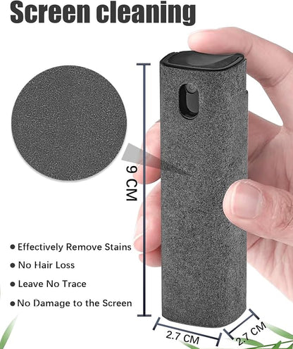 Screen Cleaner Spray and Wipe 2 in 1 Touchscreen Mist Cleaner Touch Screen Cleaner for Car,iPad,Phone,Laptop, MacBook, and More,Car Essentials (2 Units)