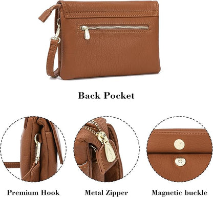 MINICAT RFID Blocking Small Crossbody Bags for Women Vegan Leather Mini Travel Purses Cell Phone Purse Cross Body Bag