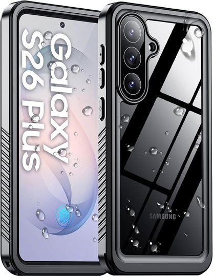 Temdan Designed for Samsung Galaxy S26 Plus Case Waterproof, Built-in Lens & Screen Protector Military Shockproof Dropproof IP68 Underwater Full Body Phone Case for Samsung Galaxy S26 Plus 6.7"-Black