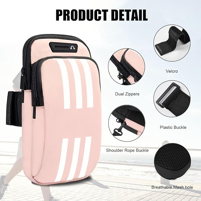 Phone Holder for Running Armband Cell Phone Crossbody Bags for Women Kids,iPhone 17 16 15 14 13 12 11 Pro Max Xs 16e Xr X Plus SE Mini Pouch,Galaxy S26 S25 S24 Ultra Note 20 Key Arm Bag Bands