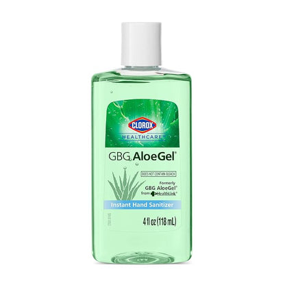 Clorox Healthcare GBG AloeGel Hand Sanitizer Gel, Bleach Free - Mini Hand Sanitizer Travel Size Gel for On-The-Go Travel Essentials - Sanitizing Solution for School Supplies & Office Use, 4 Fl Oz