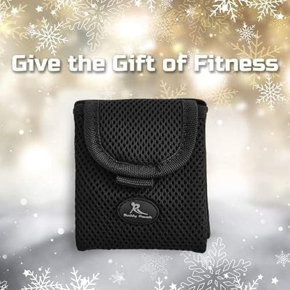 Running Buddy Mini Magnetic Belt Bag - Magnetic Quick-Attach Workout Belt - Water-Resistant Waist Bag - 3.75 x 4 in, Black