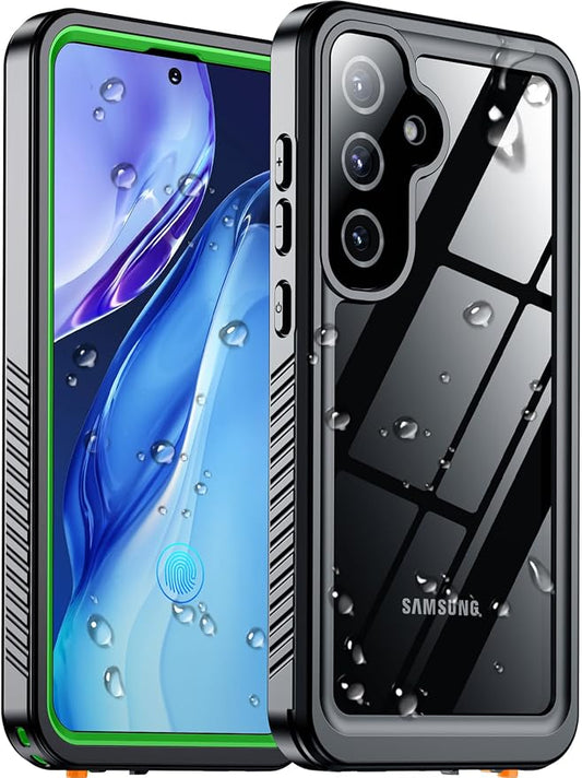 Temdan Designed for Samsung Galaxy S25 Plus Case Waterproof, Built-in Lens & Screen Protector Military Shockproof Dropproof IP68 Underwater Full Body Phone Case for Galaxy S25 5G Plus 6.7"-Green(2025)