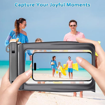 2 Pack Large Waterproof Phone Pouch, IPX8 Double Sealing Floating Waterproof Bag for iPhone 17 16 15 14 Pro Max Sumsang S25 S24 Google All Devices