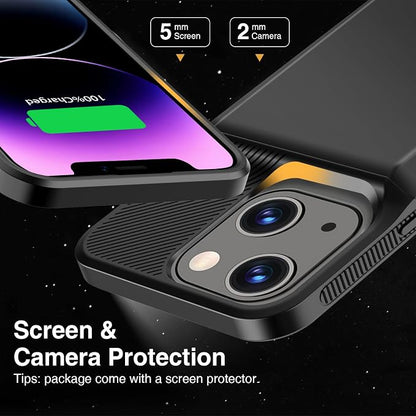 GIN FOXI Battery Case for iPhone 13/13 Pro/14/14 Pro, Charging Case Real 7000mAh Rechargeable Charger Cover Anti-Fall Protection Ultra-Slim Extended Battery Pack Juice Box, 6.1" (Black)