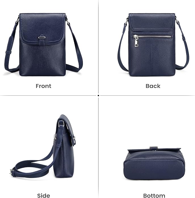 befen Genuine Leather Small Crossbody Bags for Women, Womens Cell Phone Purses Cross body Bag Purse with RFID Card Slots