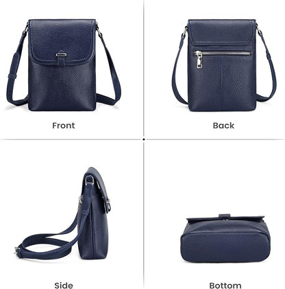 befen Genuine Leather Small Crossbody Bags for Women, Womens Cell Phone Purses Cross body Bag Purse with RFID Card Slots