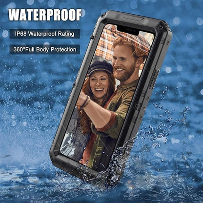 Mitywah Waterproof Case for iPhone 11 Pro, Heavy Duty Military Grade Shockproof Cover Built-in Screen Protection, Rugged Thick Full Body Protect Metal Case for iPhone 11 Pro, Black