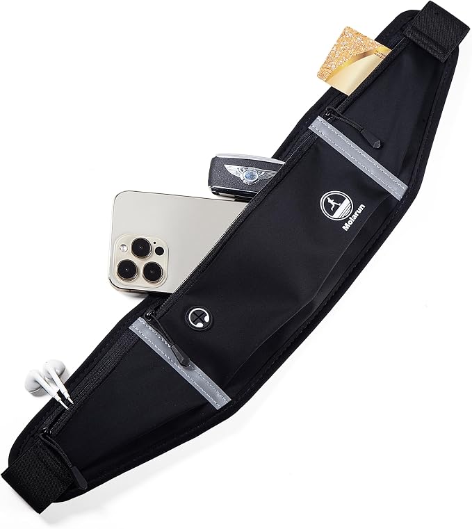 Slim Running Belt Fanny Packs for Men Women, Waist Pack Running Phone Holder Money Belt