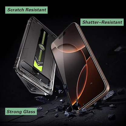 Screen Protector for iPhone 17 Pro (2 Pack) + Camera Lens Protector – Tempered Glass with Easy Install Alignment Frame, HD Clear, Bubble-Free, Case Friendly – Compatexx