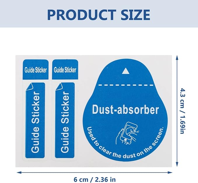 Mikikit Dust Absorber Sticker, 400pcs Dust Removal Stickers Laptop Phone Tablet Screen Cleaning Stickers LCD Dust Remover Sticker Tools for Phone Tempered Glass Screen Film