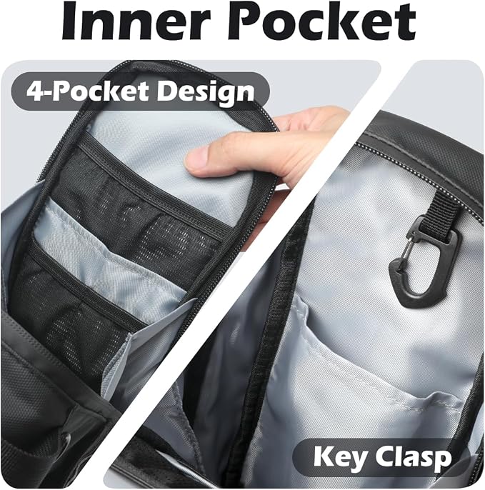 Magnetic Gym Bag for Men Women, Magnetic Gym Water Bottle Bag/Holder with Clear Phone Pouch, Built-in 5 Magnets, Fitness Gym Gifts, Gym Accessories