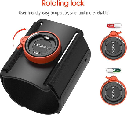Running Armband Phone Holder for Hiking,Quick Release Attach/Detach Smartphone Mount,Sports Fitness, Detachable Workout Sports Armband,Compatible with iPhone Samsung Google【Series C-1st Gen】