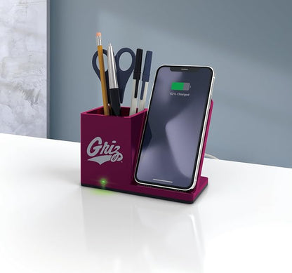 SOAR NCAA Unisex Wireless Charging Stand with Desktop Organizer