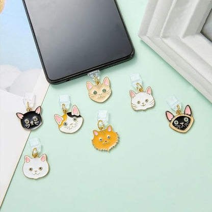 7-10Pcs Dust Plug Charm Type C with Alloy Pendants Cute Cell Phone Charms for Most Type C Phone,Readers Device