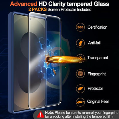 MOZOTER for Samsung Galaxy S25 Ultra Case,[Compatible with MagSafe] Blue | [12Ft Military Dropproof][2*Screen Protector]Translucent Anti-Slip Back Slim Shockproof Case for S25 Ultra-Blue