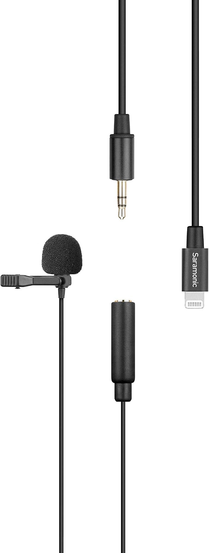 Saramonic LavMicro U1A | Lavalier Microphone with Lightning for Apple iPhone, or iPad with a Built-in 6.6-Foot (2m) Cable for Vlogging, Interviews, YouTube, TikTok, Live Streaming