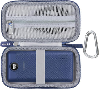 Case for VEGER All in One 10000mAh (V1115)/ citicr 12000mAh 20000mAh (AC-02D)/ OHOVIV 50000mAh (N10) Portable Charger Power Bank - Hard Travel Carrying Storage Bag (Blue)