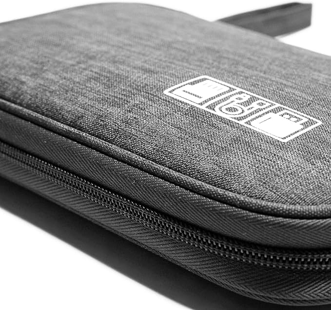 Yamrots Travel Cable Organizer, Electronic Organizer Travel Case, Portable Storage Bag for SD Card, Charger, Power Bank, Earphone (Grey)