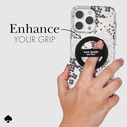 kate spade new york Magnetic Phone Loop Grip - Removable and Collapsible - Black