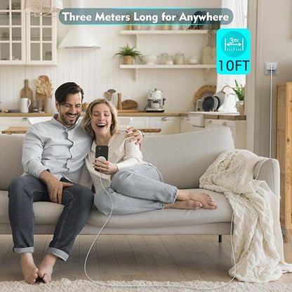 [Apple MFi Certified]Long Magnetic Wireless iPhone Charger,10FT Mag Safe Charger Mag-Safe Charging Magnet Charge Pad 10Feet 2Pack for iPhone 17 Pro Max/17Pro/iPhone 16ProMax/16Plus/15/14/13/12/AirPods