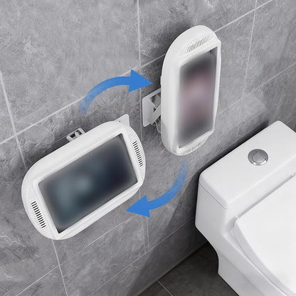 Shower Phone Holder,Water Proof with Speaker-Phone Holder Phone,360° Rotatable No Fog Screen Wall Mount,Universal 4-7 Inch Phones Bathroom Bathtub Kitchen,Secure 360°, No Hands Entertainment (1)