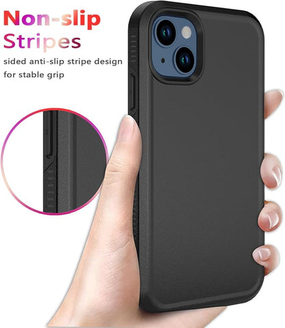 Diverbox for iPhone 13 case [Shockproof] [Dropproof] [Tempered Glass Screen Protector ],Heavy Duty Protection Phone Case Cover for Apple iPhone 13 (Black-2in1)