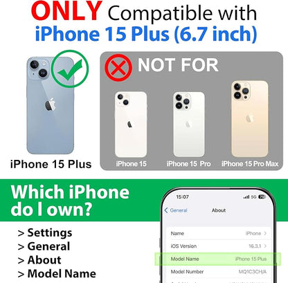 SPORTLINK for iPhone 15 Plus Case - IP68 Waterproof Military Protective Full Body Heavy Duty Shockproof 360 Sealed Dustproof with Camera Screen Protector Cover for i Phone 15 Plus 6.7" Blue