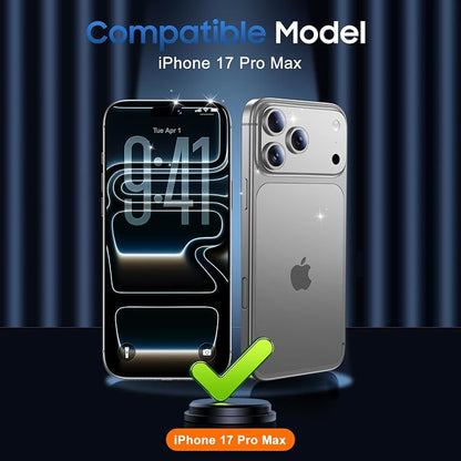 UniqueMe 3 Pack Compatible for iPhone 17 Pro Max Camera Lens Protector - [Drop Protection] [Case Friendly] 9H Tempered Glass Camera Cover Screen [Update New Version] - Grey
