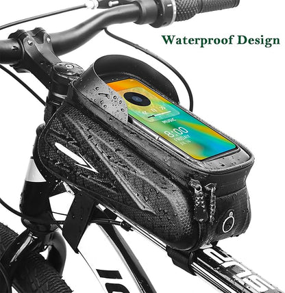 COTOUXKER Bike Frame Bag, Mountain Bike Phone Holder Bag for Road and Mountain Bikes Cycling Storage Bags