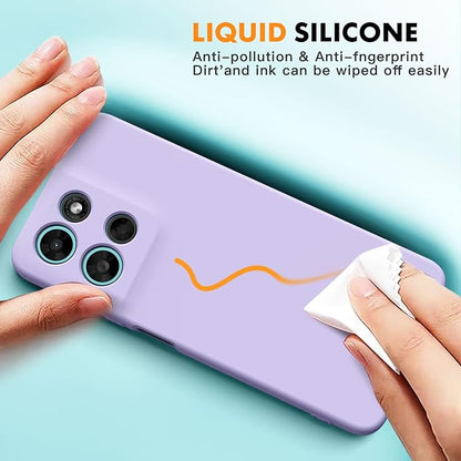 for Motorola Moto G Power (2026) Case, 2 Pack Tempered Glass Screen Protectors, Soft TPU Silicone Shockproof Gel Cover-Light Lilac