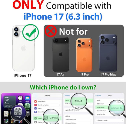 SPORTLINK for iPhone 17 Case - IP68 Waterproof Military Protective Full Body Heavy Duty Shockproof 360 Sealed Dustproof with Camera Screen Protector Phone Cover for iPhone 17 6.3" Mag/Black