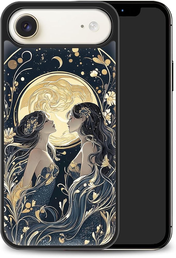 Constellation Series - Pisces Designs Magnetic for iPhone 17 air Case, Tarot Style Model Glass Phone Cover, Compatible with Magsafe, Pocket-Friendly - fits iPhone 17 air Case for Women