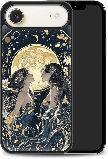 Constellation Series - Pisces Designs Magnetic for iPhone 17 air Case, Tarot Style Model Glass Phone Cover, Compatible with Magsafe, Pocket-Friendly - fits iPhone 17 air Case for Women