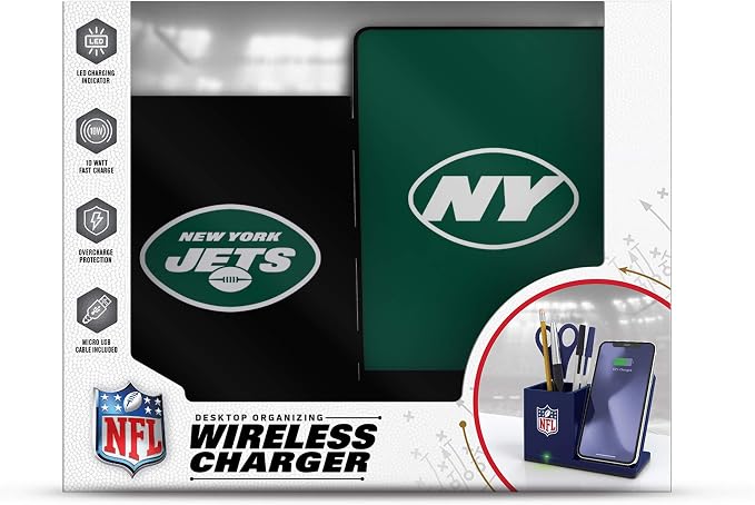 SOAR NFL Unisex Wireless Charging Stand and Desktop Organizer