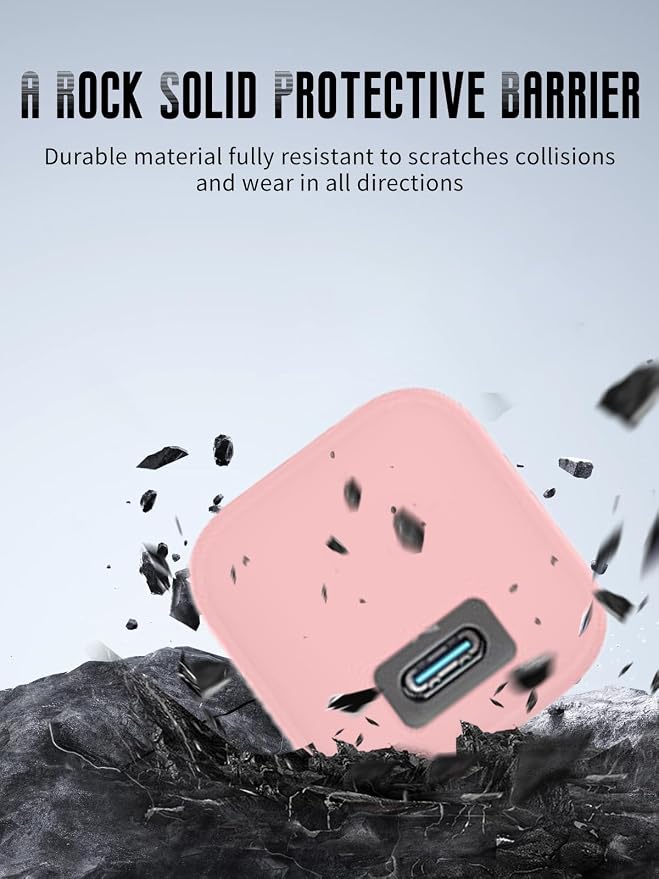 Case for Anker Nano 45W USB-C Charger (Model: B2692), Kids-Friendly Soft Silicone Protective Cover, Shockproof, Waterproof (Pink)
