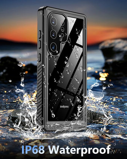Oterkin for Samsung Galaxy S24 Waterproof Case, Full Body Protective Rugged Phone Case for Samsung S24 with Built-in HD Screen & Lens Protector, 12FT Military Grade Protection (Blue)