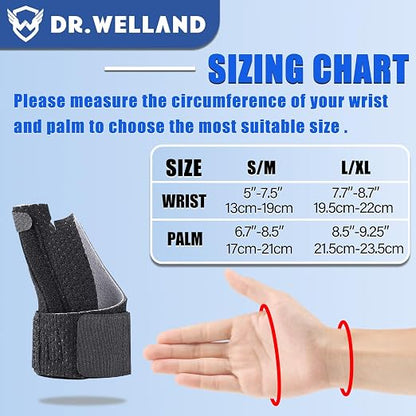 Reversible Thumb & Wrist Stabilizer splint for BlackBerry Thumb, Trigger Finger, Pain Relief, Arthritis, Tendonitis, Sprained and Carpal Tunnel Supporting, Lightweight and Breathable S/M