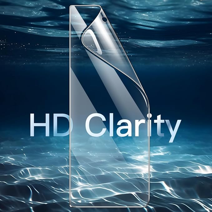 JETech Front Screen Protector for Samsung Galaxy Z Fold 5, 3-Pack | Full-Coverage PET Film, HD Clear, Case-Friendly Design