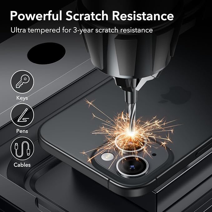 ESR 2 Pack Camera Lens Protector for iPhone 15/15 Plus/14/14 Plus, Ultra-tough HD Individual Lens Protectors, Scratch Resistant, Ultra-thin Tempered Glass, Armorite Series, Clear