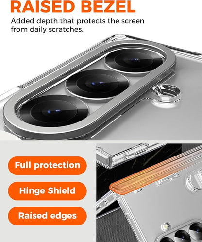 NINKI Transparent Cover for Samsung Galaxy Z Fold 8 Ultra Case with Strap & Screen Protector, Full Body Hinge Protection for Galaxy Fold 8 Ultra Slim Grip for Samsung Z Fold 8 Ultra Case Stand Clear