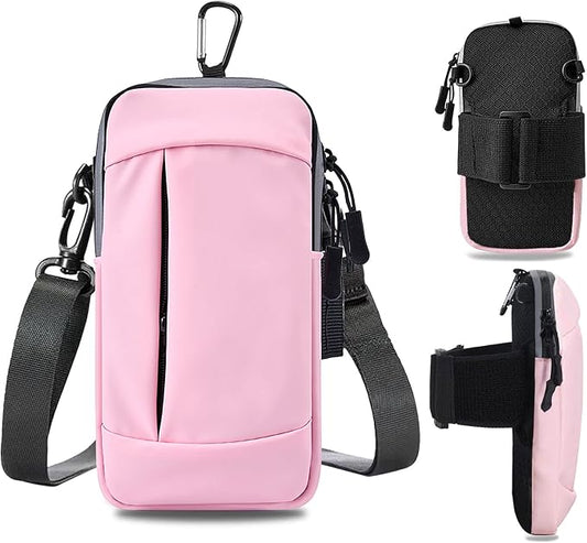 Phone Holder for Running Armband Small Crossbody Bags for Women Kids, iPhone 17 16 16e 15 14 13 12 11 Pro Max Xs Xr X Plus SE Mini Galaxy Ultra Edge S26 S25 S24 S23 Note Purse Sports Arm Band