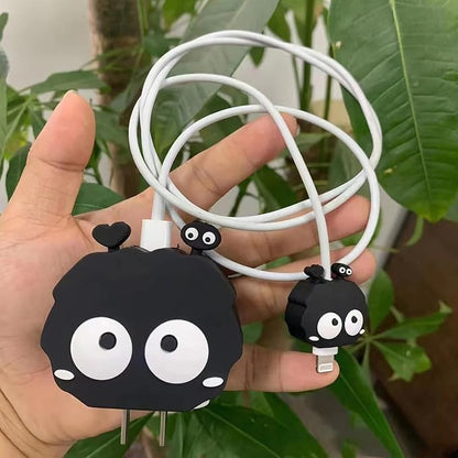 Compatible with Apple 20W/18W USB-C Adapter Charger, Cute Cartoon Protective Case for iPhone 20W USB-C Power Adapter Charger Fast Lightning Chargers Cover