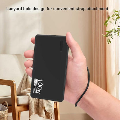 Shockproof Elastic Silicone Sleeve for Huawei 12000mAh 100W Power Bank Protective Case Dustproof Anti-Scratch Drop-Resistant Anti-Abrasion Cover Accessories (Black)
