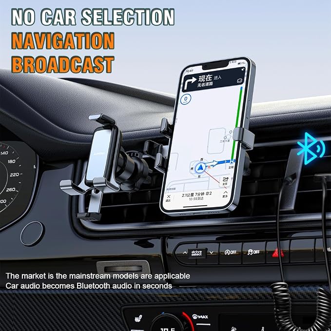 Bluetooth Aux Adapter for Car USB Aux Bluetooth 5.3 Adapter with 3.5mm Audio Jack kit with Built-in Microphone Input for Hands-Free Calls Compatible with Car Speaker and Home Audio(T21)