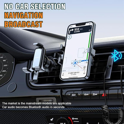 Bluetooth Aux Adapter for Car USB Aux Bluetooth 5.3 Adapter with 3.5mm Audio Jack kit with Built-in Microphone Input for Hands-Free Calls Compatible with Car Speaker and Home Audio(T21)