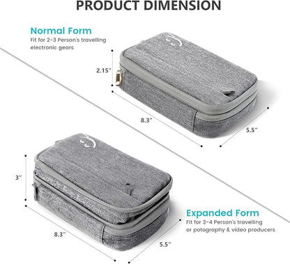 Travelkin Cord Organizer Travel, Cable Organizer For Electronic Accessories | Expandable electronics bag,tech organizer travel case, charger organizer travel case for Card,Usbs, travel essentials