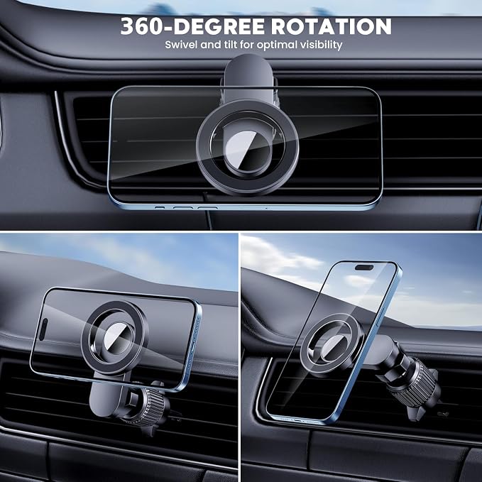 Qifutan for MagSafe Car Mount Cell Phone Holder for Car Phone Mount Air Vent Car Phone Holder Phone Car Holder Compatible with All Phone Android Smartphone